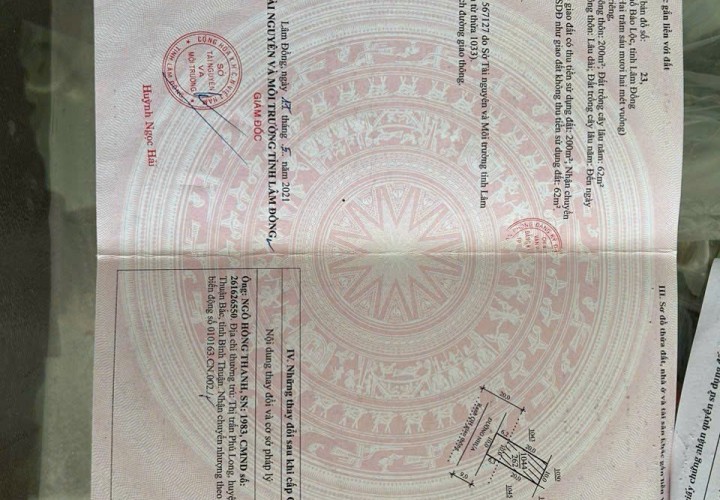 NHÀ ĐẸP –BÁN GẤP NHÀ VỊ TRÍ ĐẮC ĐỊA  Mặt Tiền  Tôn Thất Thuyết, Xã Đam Bri, Bảo Lộc ,Lâm Đồng