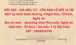 ĐẤT ĐẸP - GIÁ ĐẦU TƯ - CẦN BÁN LÔ ĐẤT VỊ TRÍ ĐẸP Tại Khối Xuân Hương, P.Nghi Đức, TP.Vinh, Nghệ An