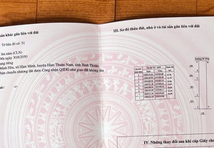 HOT HOT - CẦN BÁN 3 LÔ ĐẤT  TẠI xã hàm minh, huyện Hàm Thuận Nam, tỉnh Bình Thuận