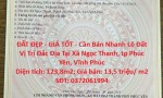 ĐẤT ĐẸP - GIÁ TỐT - Cần Bán Nhanh Lô Đất Vị Trí Đắc Địa Tại Xã Ngọc Thanh, tp Phúc Yên, Vĩnh Phúc