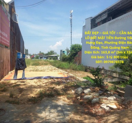 ĐẤT ĐẸP – GIÁ TỐT – CẦN BÁN LÔ ĐẤT MẶT TIỀN phường Điện Ngọc, xã Điện Bàn , Quảng Nam