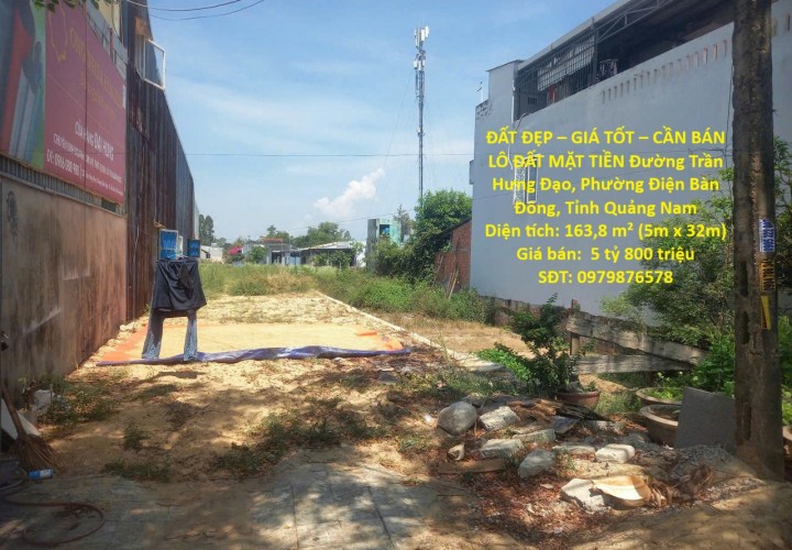 ĐẤT ĐẸP – GIÁ TỐT – CẦN BÁN LÔ ĐẤT MẶT TIỀN phường Điện Ngọc, xã Điện Bàn , Quảng Nam