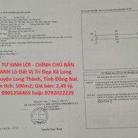 ĐẦU TƯ SINH LỜI - CHÍNH CHỦ BÁN NHANH Lô Đất Vị Trí Đẹp Xã Long Đức,Huyện Long Thành, Tỉnh Đồng Nai.