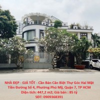 NHÀ ĐẸP - GIÁ TỐT - Cần Bán Căn Biệt Thự Góc Hai Mặt Tiền Đường Số 4, Phường Phú Mỹ, Quận 7, TP HCM