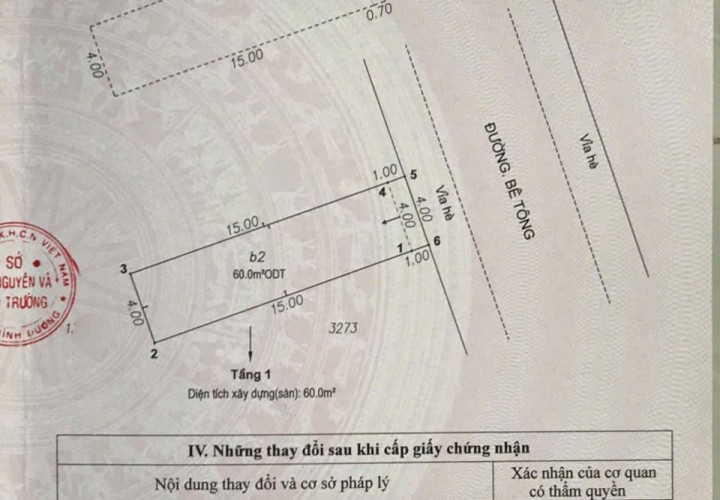 NHÀ BÁN CHÍNH CHỦ - ĐÃ HOÀN CÔNG Tại KP Tân Long, P. Tân Đông Hiệp, TX Dĩ An - Bình Dương