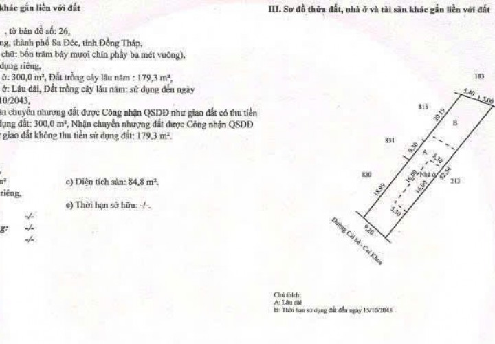 CHÍNH CHỦ - BÁN NHÀ ĐẤT SỔ HỒNG RIÊNG – Tân Khánh Đông, TP Sa Đéc, Tỉnh Đồng Tháp