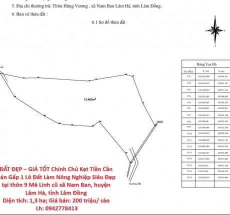Chính Chủ Kẹt Tiền Cần Bán Gấp 1 Lô Đất Làm Nông Nghiệp Siêu Đẹp tại huyện Lâm Hà tỉnh Lâm Đồng