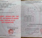 ĐẤT 370M² – NGANG 12M – GIÁ 24.9 TỶ – MT NHÁNH LÊ QUANG HÒA, THỚI AN, Q.12