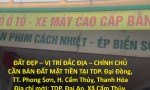 ĐẤT ĐẸP – VỊ TRÍ ĐẮC ĐỊA – CHÍNH CHỦ CẦN BÁN ĐẤT MẶT TIỀN TẠI TDP. Đại Đồng, TT. Phong Sơn, H. Cẩm Thủy, Thanh Hóa
