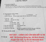 HOT HOT – CHÍNH CHỦ CẦN BÁN ĐẤT VỊ TRÍ ĐẸP  TẠI Xã Bình Khánh, Huyện Cần Giờ, Tp Hồ Chí Minh