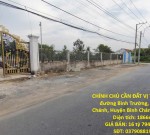 CHÍNH CHỦ CẦN ĐẤT VỊ TRÍ ĐẸP Tại Xã Bình Chánh, Huyện Bình Chánh, TP HCM