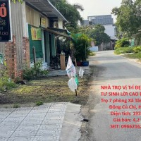 NHÀ TRỌ Vị TrÍ ĐẸP - ĐẦU TƯ SINH LỜI CAO Bán Dãy Trọ 7 phòng Xã Tân Thạnh Đông Củ Chi, HCM