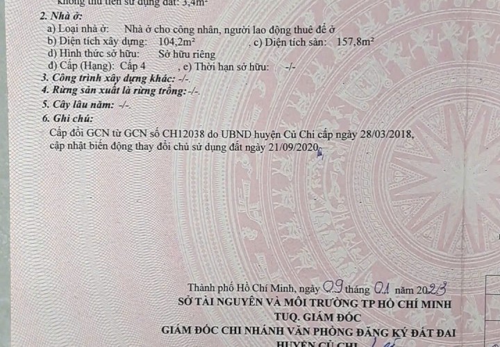 NHÀ TRỌ Vị TrÍ ĐẸP - ĐẦU TƯ SINH LỜI CAO Bán Dãy Trọ 7 phòng Xã Tân Thạnh Đông Củ Chi, HCM