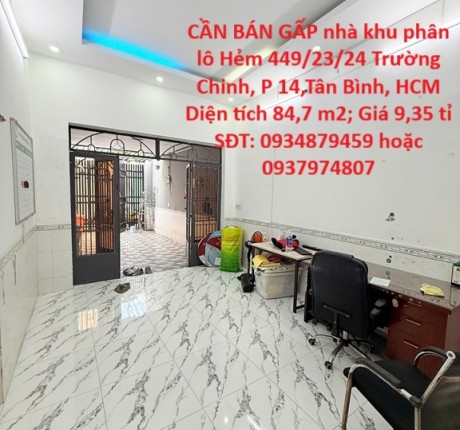 CẦN BÁN GẤP nhà khu phân lô phường 14, Tân Bình, Hồ Chí Minh