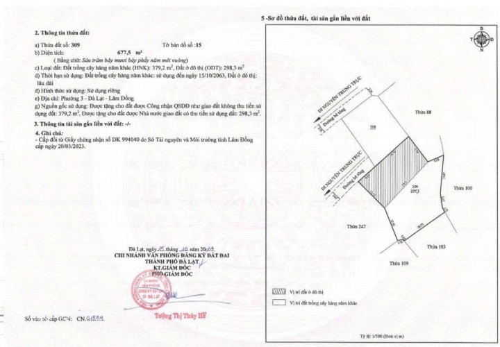 ĐẦU TƯ SINH LỜI - Chính Chủ Bán Đất Vị Trí Đắc Địa Tại Đường Nguyễn Trung Trực, Phường 3 (cũ)