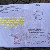 ĐẤT ĐẸP- GIÁ TỐT - CHÍNH CHỦ CẦN BÁN NHANH Lô Đất Mặt Tiền QL 1A Công Hải, Thuận Bắc, Ninh Thuận