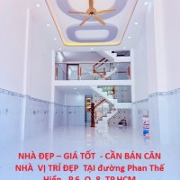 NHÀ ĐẸP – GIÁ TỐT  - CẦN BÁN CĂN NHÀ  VỊ TRÍ ĐẸP  TẠI đường Phạm Thế Hiển,  P.6, Q. 8, TP.HCM