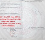 ĐẤT ĐẸP - GIÁ TỐT - Bán GẤP Lô Đất Tiềm Năng Phường Thạch Bàn, Long Biên, Hà Nội