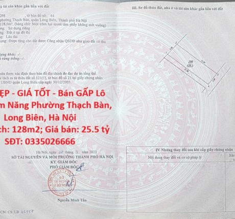 ĐẤT ĐẸP - GIÁ TỐT - Bán GẤP Lô Đất Tiềm Năng Phường Thạch Bàn, Long Biên, Hà Nội