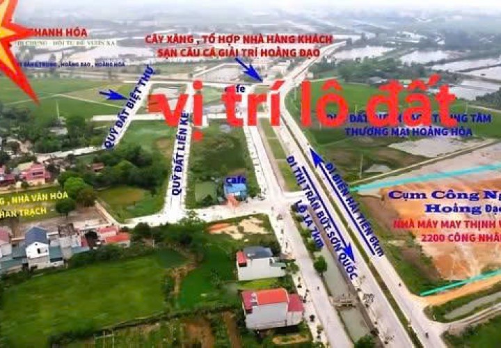 ĐẤT ĐẸP – GIÁ TỐT  – CHÍNH CHỦ  CẦN BÁN  NHANH  LÔ ĐẤT  TẠI xã Hoằng Đạo, Hoằng Hóa, Thanh Hóa
