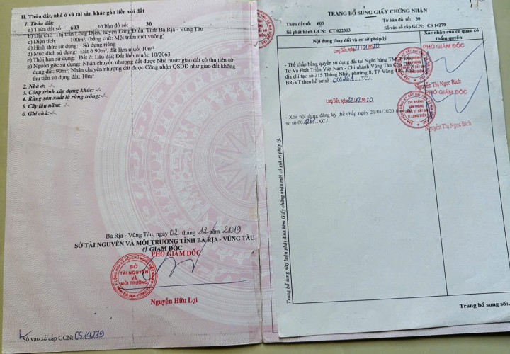 ĐẦU TƯ SINH LỜI - Chính Chủ Cần Bán Lô Đất Đẹp Tiềm Năng Tại Long Điền, Hồ Chí Minh