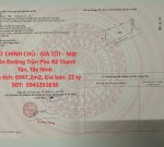 ĐẤT CHÍNH CHỦ - GIÁ TỐT - Mặt Tiền Đường Trần Phú Xã Thạnh Tân, Tây Ninh