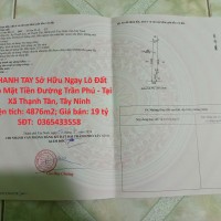 NHANH TAY Sở Hữu Ngay Lô Đất Đẹp Mặt Tiền Đường Trần Phú - Tại Xã Thạnh Tân, Tây Ninh
