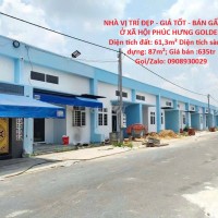 NHÀ VỊ TRÍ ĐẸP - GIÁ TỐT - BÁN GẤP NHÀ Ở XÃ HỘI PHÚC HƯNG GOLDEN