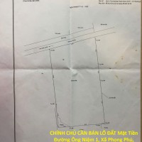CHÍNH CHỦ CẦN BÁN LÔ ĐẤT Mặt Tiền Đường Ông Niệm 1, Xã Phong Phú, Bình Chánh, Hồ Chí Minh