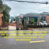 NHÀ ĐẸP – GIÁ TỐT –CHÍNH CHỦ CẦN BÁN NHÀ 2 MẶT TIỀN  TẠI Xã Thái Mỹ, huyện Củ Chi, TP. Hồ Chí Minh