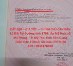 ĐẤT ĐẸP – GIÁ TỐT  – CHÍNH CHỦ CẦN BÁN Lô Đất Tại Mỹ Hòa - Mỹ Phong - Đồng Tháp