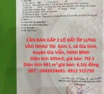 CẦN BÁN GẤP 2 LÔ ĐẤT ỐP LƯNG VÀO NHAU TẠI  Xóm 5, xã Gia Sinh, huyện Gia Viễn, NINH BÌNH