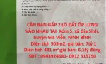 CẦN BÁN GẤP 2 LÔ ĐẤT ỐP LƯNG VÀO NHAU TẠI  Xóm 5, xã Gia Sinh, huyện Gia Viễn, NINH BÌNH