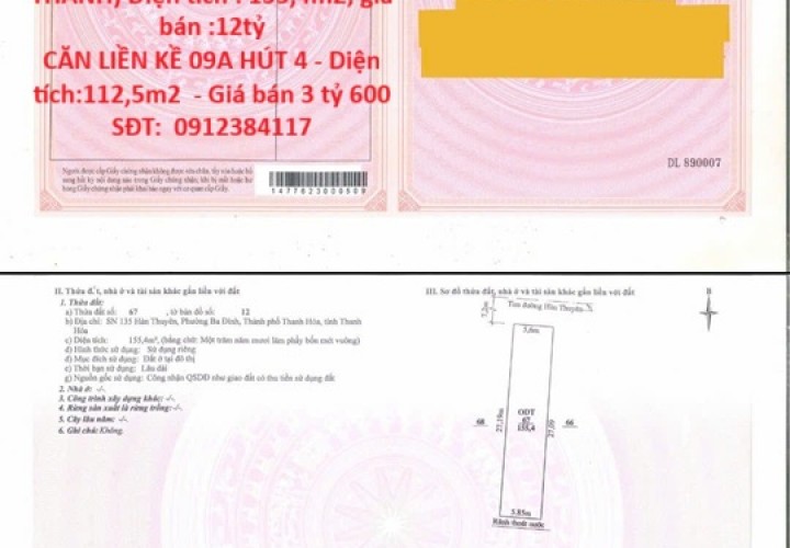 NHÀ ĐẸP - GIÁ TỐT - CẦN BÁN 2 CĂN NHÀ VỊ TRÍ ĐẮC ĐỊA Tại TP.Thanh Hoá Và TP.Sầm Sơn