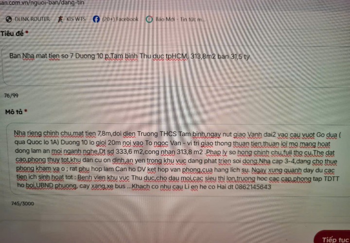 NHÀ VỊ TRÍ ĐẸP- GIÁ TỐT chính chủ cần bán nhanh căn nhà tại tp Thủ Đức, TPHCM