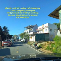 ĐẤT ĐẸP – GIÁ TỐT – CHÍNH CHỦ CẦN BÁN Tại 11 Trần Quang khải, phường Lâm Viên( phường 8 cũ), TP Đà Lạt