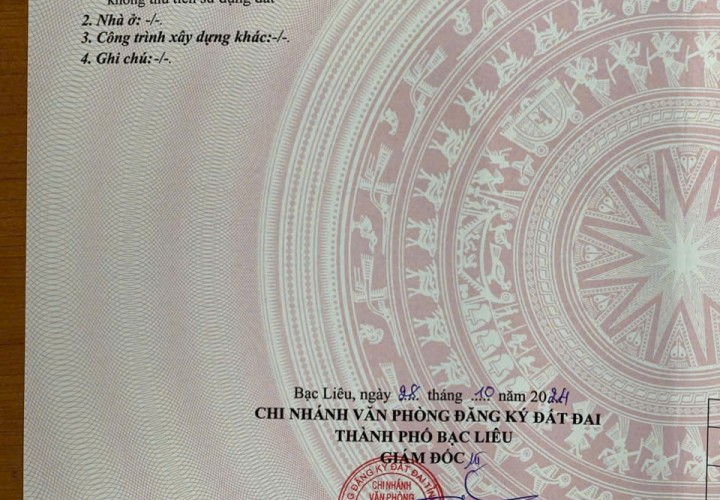 ĐẤT ĐẸP – GIÁ TỐT  – CHÍNH CHỦ CẦN BÁN Tại An Trạch Đông, Vĩnh Trạch, Bạc Liêu, Bạc Liêu