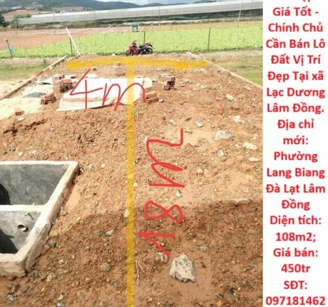 Đất Đẹp - Giá Tốt - Chính Chủ Cần Bán Lô Đất Vị Trí Đẹp Tại xã Lạc Dương Lâm Đồng
