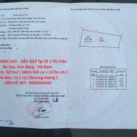 ĐẤT CHÍNH CHỦ - SIÊU ĐẸP Tại Tổ 1 Thị Trấn Ba Sao, Kim Bảng - Hà Nam