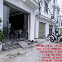 NHÀ CHÍNH CHỦ - 3 TẦNG LÔ GÓC - Khu Tiểu Trà, Phường Hưng Đạo, Dương Kinh, TP Hải Phòng