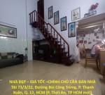 NHÀ ĐẸP – GIÁ TỐT –CHÍNH CHỦ CẦN BÁN NHÀ TẠI 73/3/22, Đường Bùi Công Trừng, P.Thạnh Xuân, Q.12, HCM