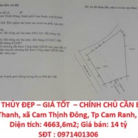 ĐẤT PHONG THỦY ĐẸP – GIÁ TỐT  – CHÍNH CHỦ CẦN BÁN GẤP Tại Thôn Hiệp Thanh, xã Cam Thịnh Đông