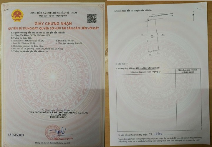 ĐẤT ĐẸP – GIÁ TỐT - CẦN BÁN Nhanh 2 Lô Đất Liền Kề Tại Đường Dũng Sĩ Thanh Khê, Thanh Khê , TP. Đà Nẵng.