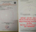 ĐẤT ĐẸP – GIÁ TỐT - CẦN BÁN Nhanh 2 Lô Đất Liền Kề Tại Đường Dũng Sĩ Thanh Khê, Thanh Khê , TP. Đà Nẵng.