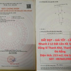 ĐẤT ĐẸP – GIÁ TỐT - CẦN BÁN Nhanh 2 Lô Đất Liền Kề Tại Đường Dũng Sĩ Thanh Khê, Thanh Khê , TP. Đà Nẵng.