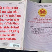 ĐẤT CHÍNH CHỦ - SỔ ĐỎ LÂU DÀI - Khu 1 Thị Trấn Tam Đảo, Huyện Tam Đảo - Vĩnh Phúc