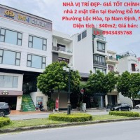 NHÀ VỊ TRÍ ĐẸP- GIÁ TỐT CHÍNH CHỦ Bán nhà 2 mặt tiền tại tp Nam Định, tỉnh Nam Định