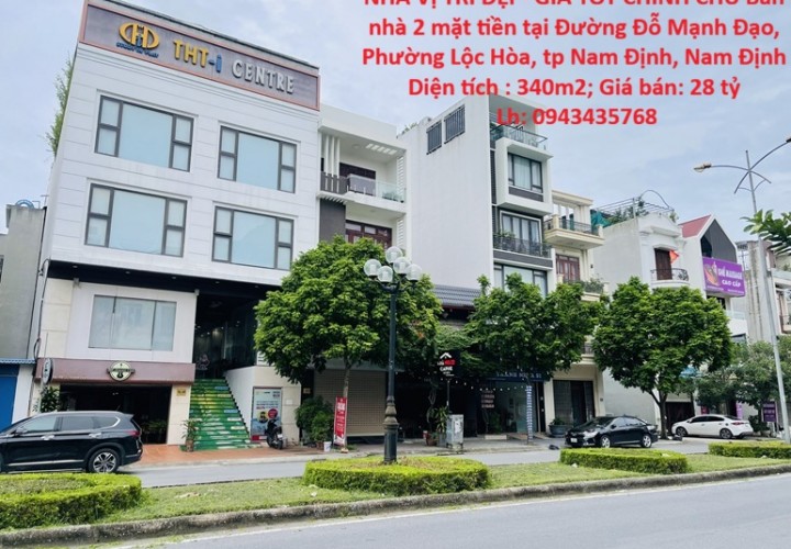 NHÀ VỊ TRÍ ĐẸP- GIÁ TỐT CHÍNH CHỦ Bán nhà 2 mặt tiền tại tp Nam Định, tỉnh Nam Định