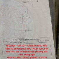 NHÀ ĐẸP – GIÁ TỐT –CẦN BÁN NHÀ  MẶT TIỀN Tại phường Duy Tân, TP.Kon Tum, tỉnh Kon Tum