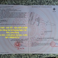 ĐẤT ĐẸP - GIÁ TỐT - Bán GẤP Lô Đất Tiềm Năng Tại Xã Quảng Ngãi, Cát Tiên, Lâm Đồng